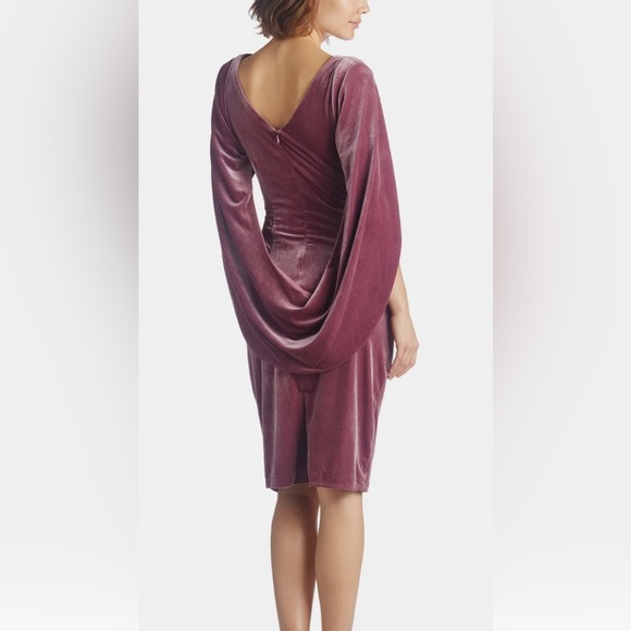 Betsy & Adam Velvet Cape Dress - Picture 3 of 5